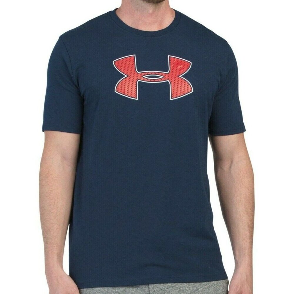 NWT UNDER ARMOUR MEN'S NAVY BLUE CREW NECK SHORT SLEEVE T-SHIRT SIZE 2XL